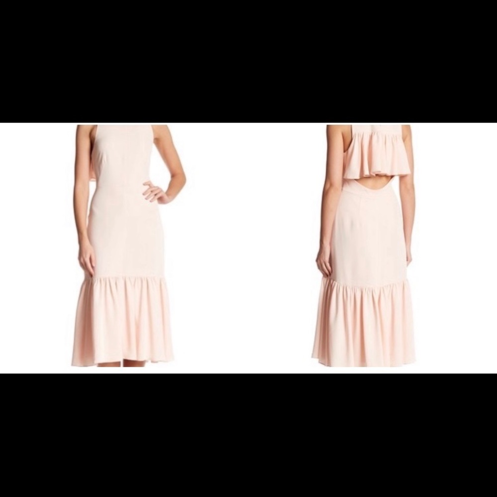 Rebecca Taylor Ruffle Hem Crepe Dress